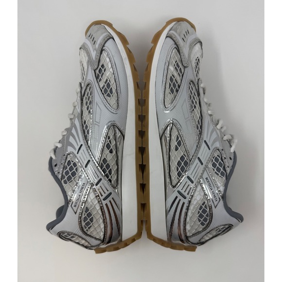 Bottega Veneta Orbit Sneaker White/Silver Size 9 US 42 EU - Picture 3 of 8
